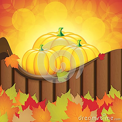 Autumn leaves background Vector Illustration