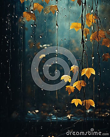 Autumn leaves. Fall colors. Seasonal fallen leaves. Red, orange, gold colorful background wallpaper. Stock Photo