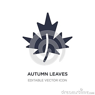 autumn leaves icon on white background. Simple element illustration from Nature concept Vector Illustration