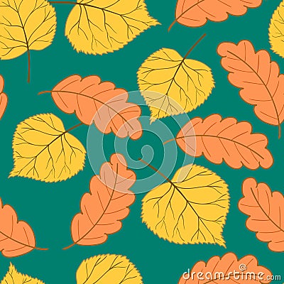 Autumn leaves on white-01 Converted -01 Vector Illustration