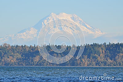 Autumn at Mt. Rainier Stock Photo