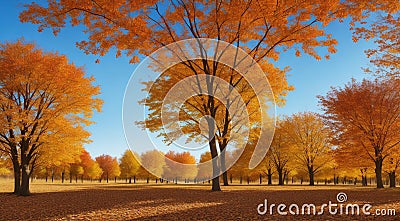autumn in the park, fall colors in the park, autumn scene in the park, golden autumn seasone Stock Photo