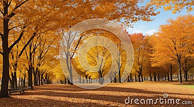 autumn in the park, fall colors in the park, autumn scene in the park, golden autumn seasone Stock Photo