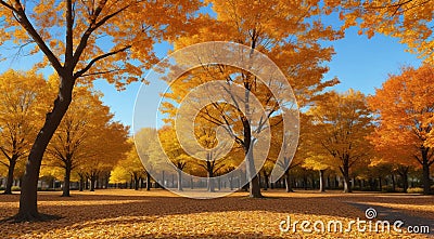 autumn in the park, fall colors in the park, autumn scene in the park, golden autumn seasone Stock Photo