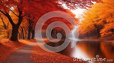 autumn in the park, fall colors in the park, autumn scene in the park, golden autumn seasone Stock Photo