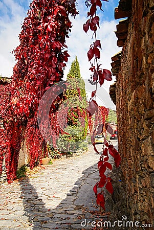 Autumn at Patones de Arriba, Comunidad de Madrid, Spain Editorial Stock Photo