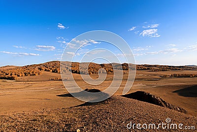 Autumn prairie landscape Stock Photo