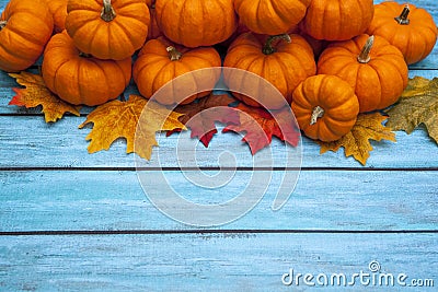 Autumn Pumpkin Thanksgiving Background Stock Photo