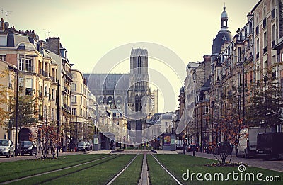 Autumn in Reims Editorial Stock Photo