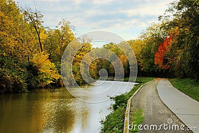 Autumn River Scene Stock Photo