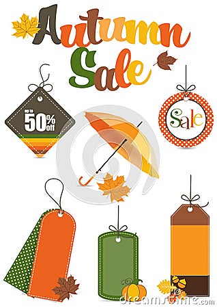 Autumn Sale Vector Illustration