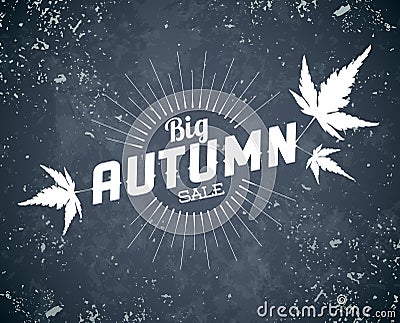 Autumn sale retro poster Stock Photo