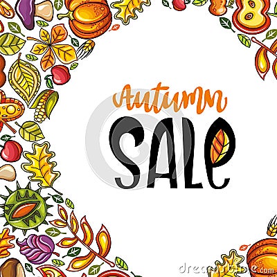 Autumn sale series Vector Illustration