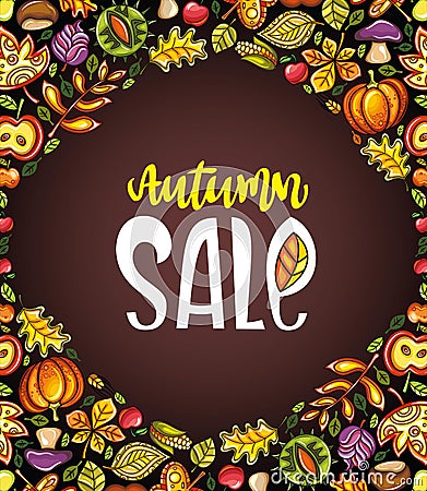 Autumn sale series Vector Illustration