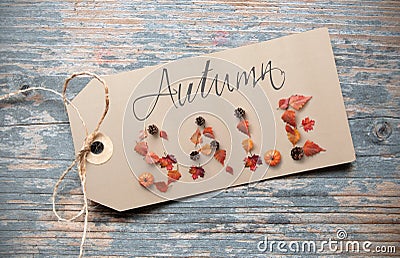 Autumn sale shopping label Stock Photo