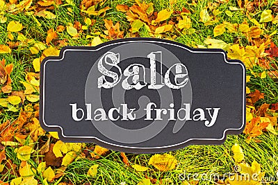 Autumn sale text Stock Photo