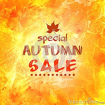 Autumn sale Vector Illustration