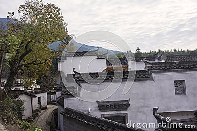 Autumn scenery of hongcun village, yixian county, huangshan, anhui. Editorial Stock Photo