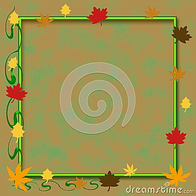 Autumn scrapbook frame Stock Photo