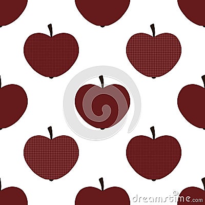 Autumn seamless apples pattern for fabrics and textiles and packaging Stock Photo