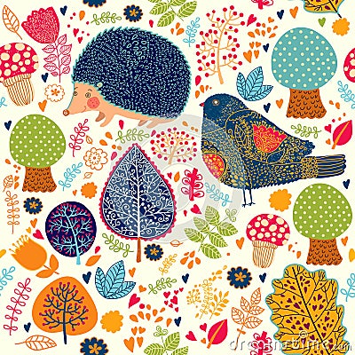 Autumn seamless pattern Vector Illustration