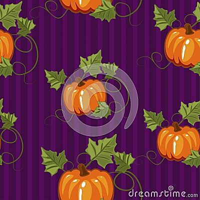 Autumn seamless pattern, gift wrapping, invitation for Halloween or Thanksgiving,set3 Vector Illustration