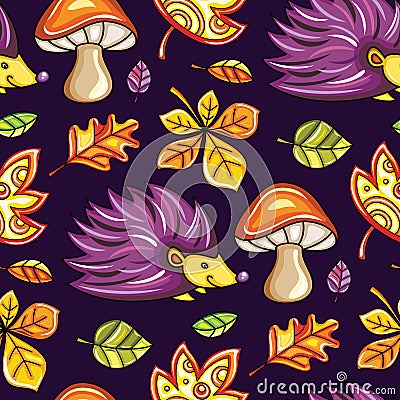 Autumn seamless pattern series Vector Illustration