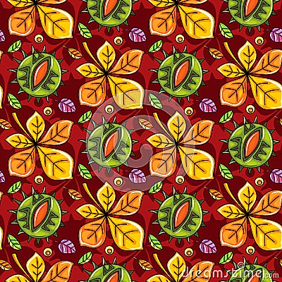 Autumn seamless pattern series Vector Illustration