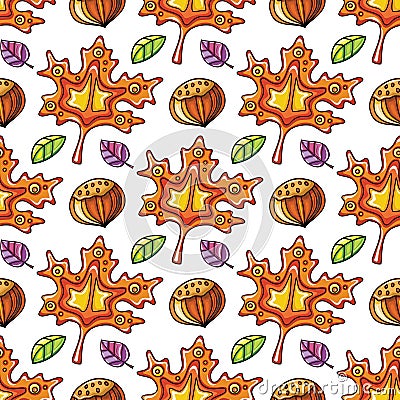 Autumn seamless pattern series Vector Illustration