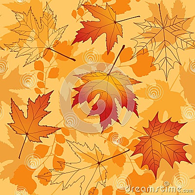 Autumn seamless. Vector illustration. Vector Illustration