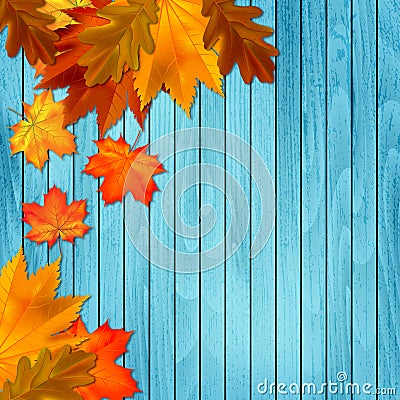 Autumn seasonal background. Vector Vector Illustration