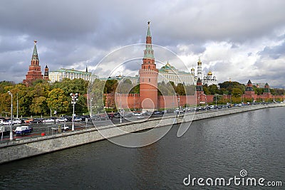 Autumn skies over the Kremlin, Moscow, Russia Editorial Stock Photo