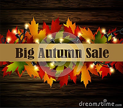 Autumn special sale poster isolated Vector Illustration