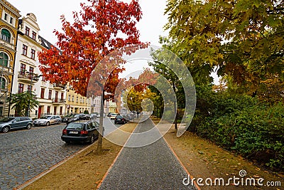 Autumn Street. Editorial Stock Photo