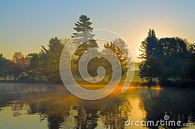 Autumn Sunrise Stock Photo