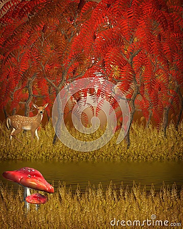 Autumn Tale background Stock Photo