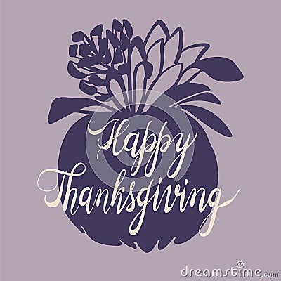 Autumn thanksgiving day concept background, simple style Vector Illustration