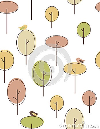 Autumn trees Vector Illustration