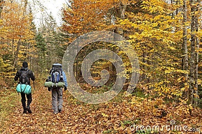 Autumn trekking Stock Photo