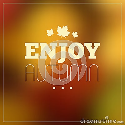 Autumn Typographic Background Stock Photo