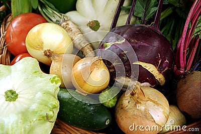 Autumn vegetables composition Stock Photo