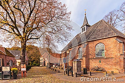 Autumn view of the historic village of Bronkhorst in the province of Gelderland, The Netherlands Editorial Stock Photo