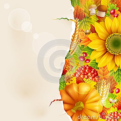 Autumn vintage Vector Illustration