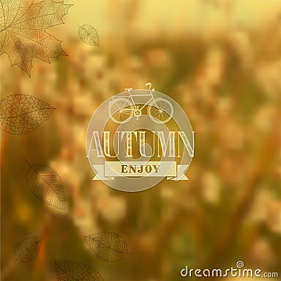 Autumn vintage blurred background Vector Illustration