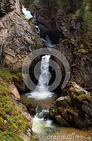 Autumn Waterfall Stock Photo