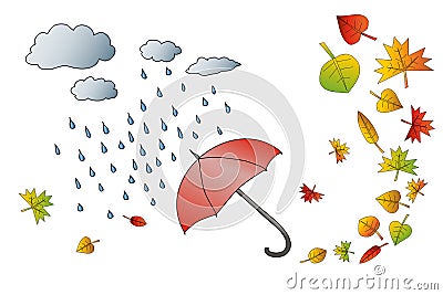 Autumn weather Vector Illustration