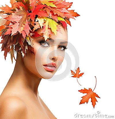 Autumn Woman Stock Photo