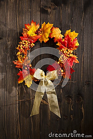 Autumn wreath Stock Photo