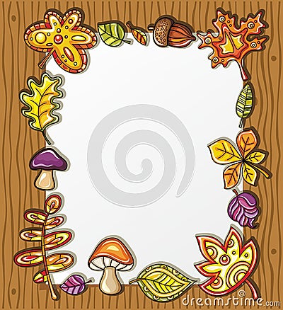 Autumnal frame series 2 Vector Illustration