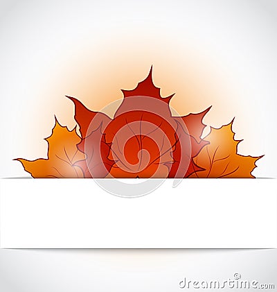 Autumnal maple leaves Vector Illustration